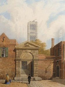 The Gateway Of Westminster School With Works In Progress To Thetower Beyond