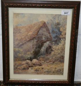 Study Of A Watermill In Wooded Landscape Study Of A Watermill In Wooded Landscape