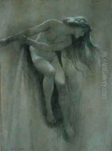 Female Nude Study by John Robert Dicksee