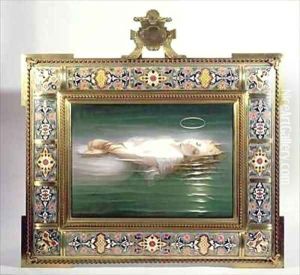 Martyre Chretienne A Berlin Rectangular Plaque by Hippolyte (Paul) Delaroche