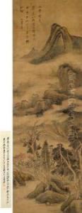Mountain Temple In Mist After The Rain by Dong Qichang