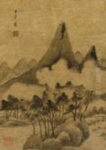 Scroll, Mounted And Framed by Dong Qichang