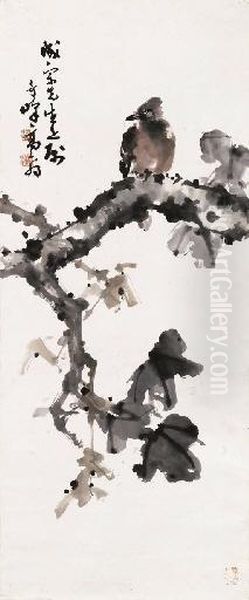 Bird On Tree Branch - view 1