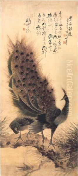 Modern Chinese Paintings From An Asian Private Collection
Peacocks - view 1