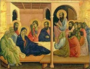 Maesta The Virgin Taking Leave of the Disciples