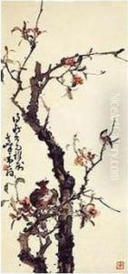Pomegranate And Bird by Gao Qifeng