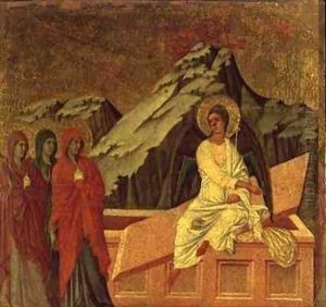 Maesta The Three Maries at Christs Tomb