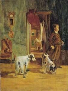 Bozzetto Per "prima Della Partenza Per La Caccia" 1897 by Giovanni Battista Quadrone