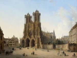 Sudwestansicht Der Kathedrale Von
 Reims