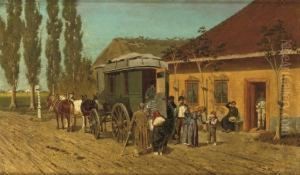Arriving At The Inn by Franz Quaglio