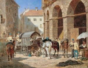 Signiert Und Datiert Unten Links: Franz Quaglio 1893. by Franz Quaglio