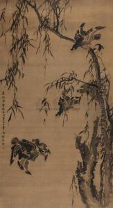 Magpie In Willow by Shen Quan