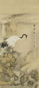 Crane Beside The Stream by Shen Quan