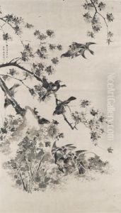 Birds And Flowers by Shen Quan