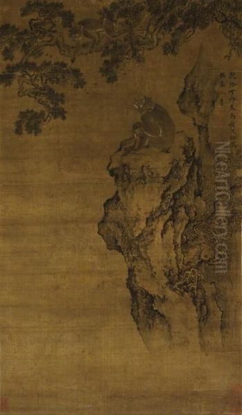 Two Monkeys On The Pine Mountain - view 1