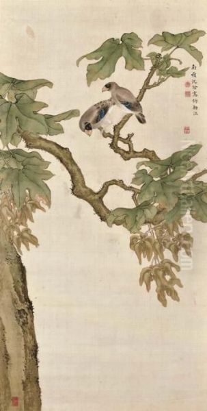 Birds On A Wutong Tree - view 1