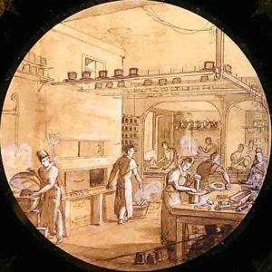 Design for a sevres plate from the Service des Arts Industriels by Jean-Charles Develly