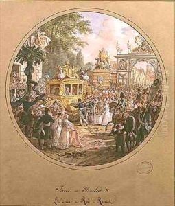 The Entrance of Charles X 1757-1836 into Reims by Jean-Charles Develly
