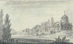 A Palace With A Domed Pavilion In An Extensive Park, Perhapssheremet'evo