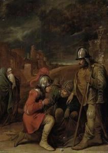Soldiers Casting Dice For Christ's Robe