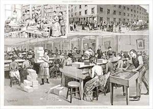 Scenes of cigarette production