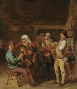 A Barn Interior by Pieter Jansz. Quast