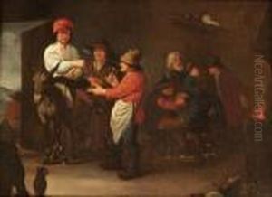 Peasants Drinking And Smoking In An Interior