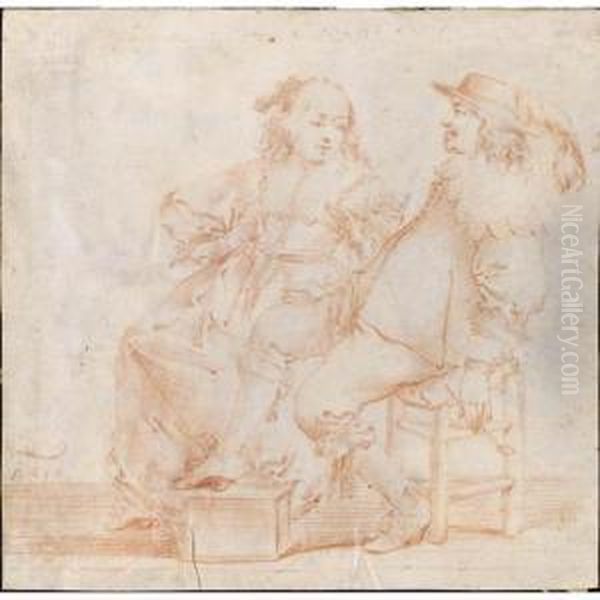 An Elegant Seated Couple - view 1
