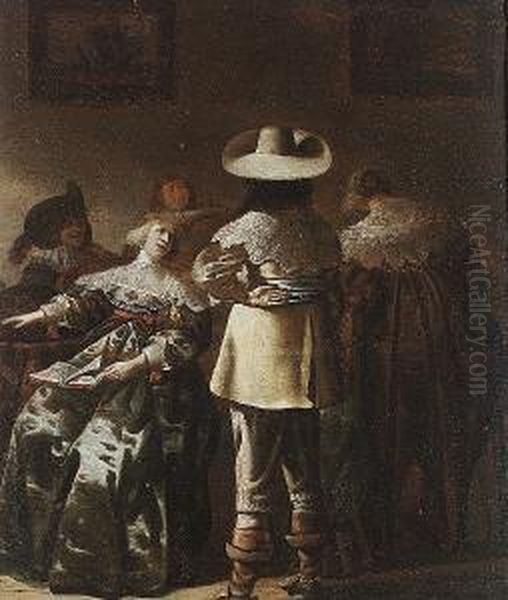 An Elegant Company In An Interior - view 1