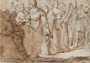 A Group Of Music-making Figures by Pieter Jansz. Quast