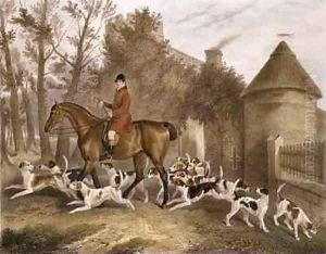 W Sebright Huntsman to the Milton Hounds by Richard Barrett Davis