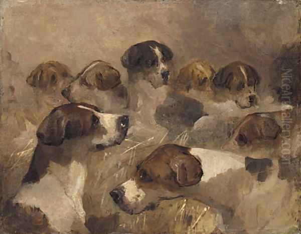 Study of a Group of Foxhounds - view 1