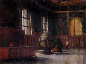 Interno Di Biblioteca Con Figure. by Luigi Querena