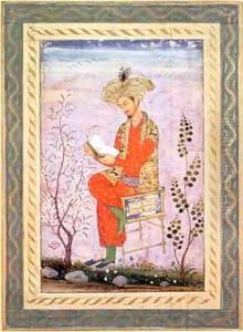 Babur Reading Mughal by Bishn Das