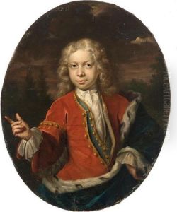 A Portrait Of A Young Nobleman, 
Said To Be Landgraf Wilhelm Von Hessen-kassel, Standing Half-length In A
 Landscape