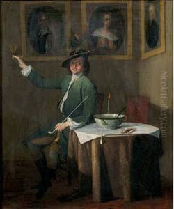 Portrait D'un Fumeur Dans Un Interieur