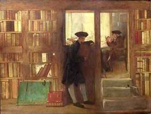 The Bibliophilists Haunt or Creechs Bookshop by William Fettes Douglas