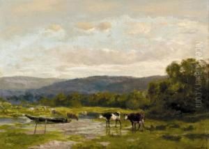 "landschaft Mit Hirtin Und Kuhherde Am Wasser". "landschaft Mit Hirtin Und Kuhherde Am Wasser".