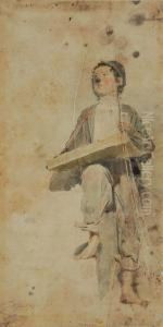 Raffigurante Ragazzo Che Vende Sigarette by Tullio Quinzio