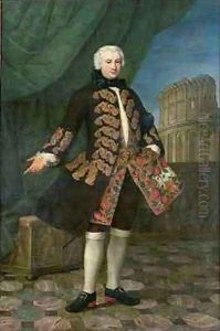 Portrait of William Perry with the Colosseum beyond by Antonio David