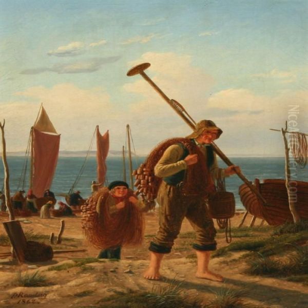 Fishermen On The Beach - view 1