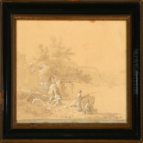 Two Italian Fishermenat The Nemi Lake - view 1