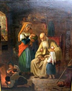 Romische Familie - Die Ruckkehrdes Pilgers Von Santiago De Compostella