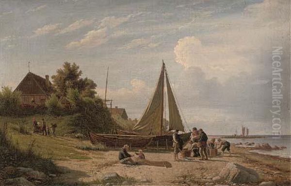 Selling Fish On The Shore - view 1