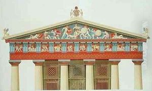 Facade of the Temple of Jupiter at Aegina by Daumont