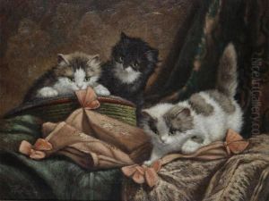 Playing Kittens by Cornelis Raaphorst