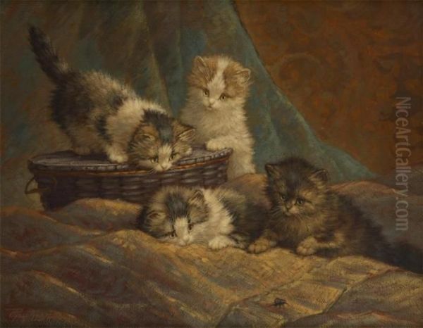 Quatre Chatons Et La Mouche - view 1