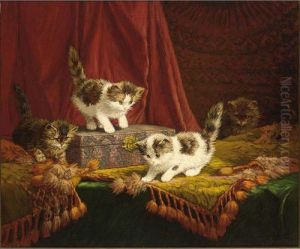Kittens At Play by Cornelis Raaphorst