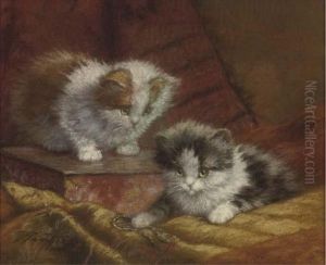 Kittens On A Cushion by Cornelis Raaphorst