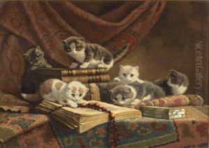 Mischievous Kittens by Cornelis Raaphorst